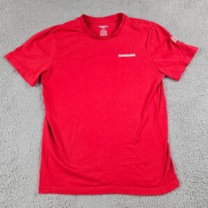 Nissan Shirt Mens Medium Red Short Sleeve Tuner JDM GTR Logo Embroidered